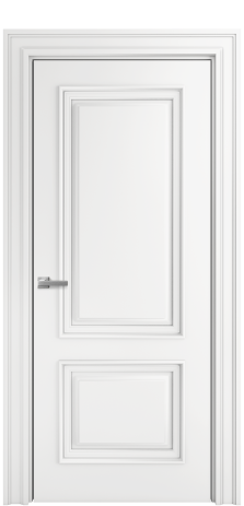 Дверь межкомнатная Palermo 2 Цвет Белый Покрытие Эмаль  Наличник Lacio 110 Цена 90775