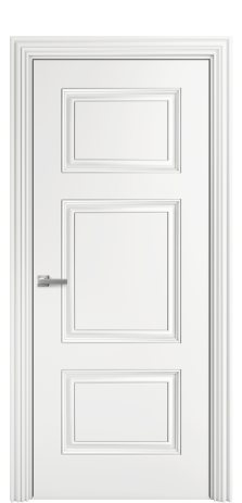 Дверь межкомнатная Turin 3 Цвет Белый Покрытие Эмаль  Наличник ML 85 Цена 61825