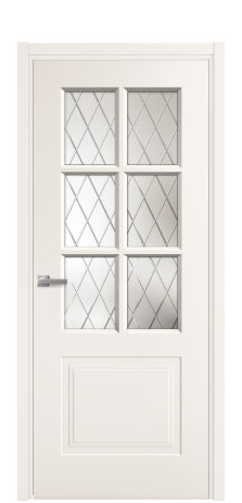 Дверь межкомнатная Paulo 1 Цвет Молочный Покрытие Эмаль  Наличник L 50 Цена 41980