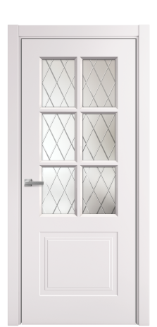 Дверь межкомнатная Paulo 1 Цвет Крем Покрытие Эмаль  Наличник L 75 Цена 41980