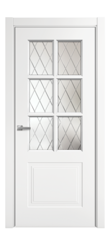 Дверь межкомнатная Паола 1 Цвет Белый Покрытие Эмаль  Наличник L 75 Цена 41980