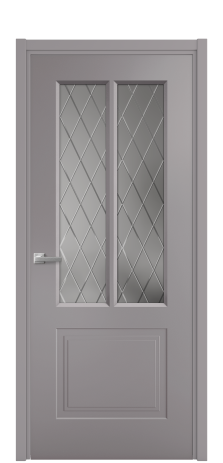 Дверь межкомнатная Paulo 2 Цвет Ирис Покрытие Эмаль  Наличник L 50 Цена 42530