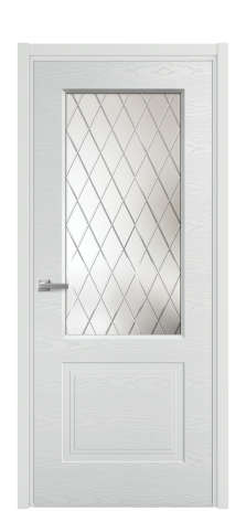 Дверь межкомнатная Рино 2 Цвет Облачный Brash Покрытие Эмаль брашированная  Наличник L 50 Цена 45880