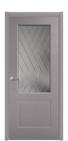 Дверь межкомнатная Рино 2 Цвет Ирис Brash Покрытие Эмаль брашированная  Наличник L 50 Цена 47215