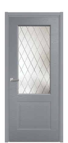 Дверь межкомнатная Rino 2 Цвет Гриджио Brash Покрытие Эмаль брашированная  Наличник L 50 Цена 45880