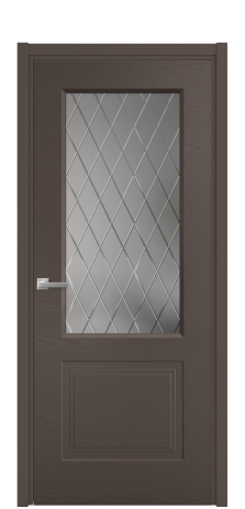 Дверь межкомнатная Rino 2 Цвет Коричневый Brash Покрытие Эмаль брашированная  Наличник L 50 Цена 47215