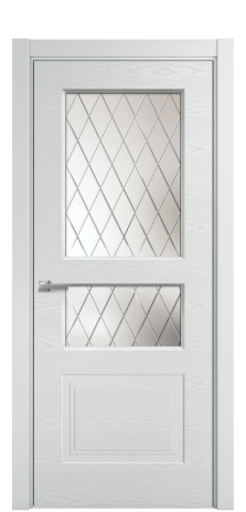 Дверь межкомнатная Рино 4 Цвет Облачный Brash Покрытие Эмаль брашированная  Наличник L 75 Цена 45950