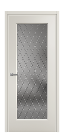 Дверь межкомнатная Плэйн 1 Цвет Дымчатый Покрытие Эмаль  Наличник L 50 Цена 42515