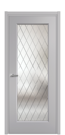 Дверь межкомнатная Плэйн 1 Цвет Галечный Покрытие Эмаль  Наличник L 50 Цена 42958