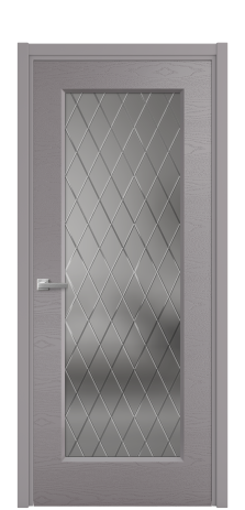 Дверь межкомнатная Плэйн 1 Цвет Ирис Brash Покрытие Эмаль брашированная  Наличник L 50 Цена 46415