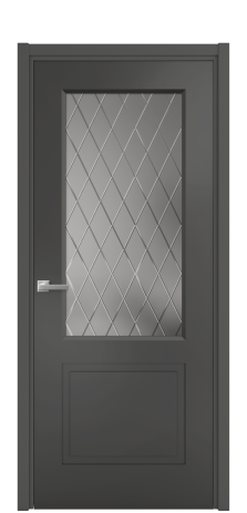 Дверь межкомнатная Плэйн 2 Цвет Антрацит Покрытие Эмаль  Наличник L 50 Цена 42768