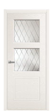 Дверь межкомнатная Плэйн 3 Цвет Молочный Brash Покрытие Эмаль брашированная  Наличник L 50 Цена 44950