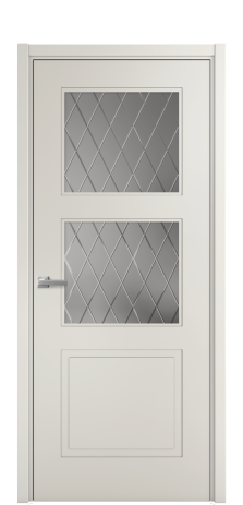 Дверь межкомнатная Плэйн 3 Цвет Дымчатый Покрытие Эмаль  Наличник L 50 Цена 43975