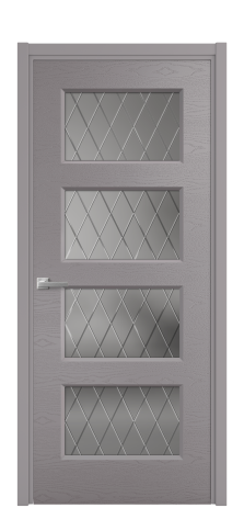 Дверь межкомнатная Плэйн 4 Цвет Ирис Brash Покрытие Эмаль брашированная  Наличник L 50 Цена 45500