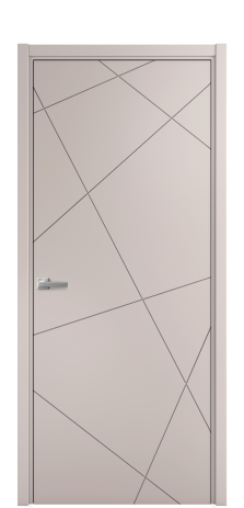 Дверь межкомнатная Твист 01 Цвет Пудра Покрытие Эмаль  Наличник L 50 Цена 39475