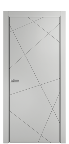 Дверь межкомнатная Твист 01 Цвет Телегрей Покрытие Эмаль  Наличник L 75 Цена 39475