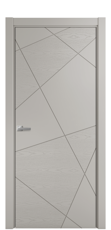 Дверь межкомнатная Твист 01 Цвет Серый Шелк Brash Покрытие Эмаль брашированная  Наличник L 75 Цена 46325