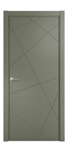 Дверь межкомнатная Твист 01 Цвет Зеленый Brash Покрытие Эмаль брашированная  Наличник L 75 Цена 46325