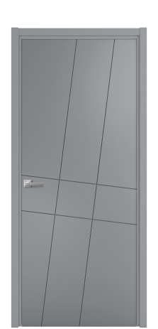 Дверь межкомнатная Twist 02 Цвет Гриджио Покрытие Эмаль  Наличник L 50 Цена 40668