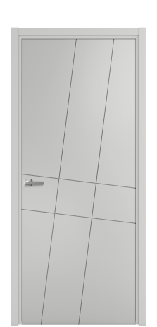 Дверь межкомнатная Твист 02 Цвет Телегрей Покрытие Эмаль  Наличник L 50 Цена 39475