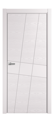 Дверь межкомнатная Твист 02 Цвет Крем Brash Покрытие Эмаль брашированная  Наличник L 75 Цена 46325