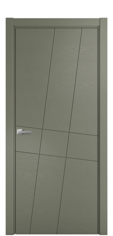Дверь межкомнатная Твист 02 Цвет Зеленый Brash Покрытие Эмаль брашированная  Наличник L 75 Цена 46325