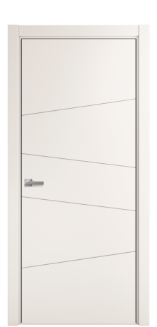 Дверь межкомнатная Твист 03 Цвет Молочный Покрытие Эмаль  Наличник L 75 Цена 39475