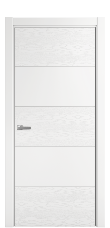 Дверь межкомнатная Линия 01 Цвет Белый Brash Покрытие Эмаль брашированная  Наличник L 75 Цена 46325