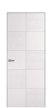 Дверь межкомнатная Линия 03 Цвет Крем Brash Покрытие Эмаль брашированная  Наличник Скрытый короб хром Цена 46300