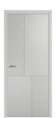 Дверь межкомнатная Linea 04 Цвет Телегрей Brash Покрытие Эмаль брашированная  Наличник L 50 Цена 46325