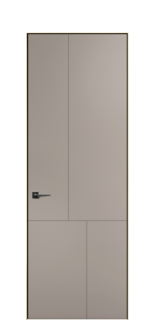 Дверь межкомнатная Линия 04 Цвет Какао Покрытие ЭМАЛИ Эмаль Наличник  Скрытый короб золото Цена 43700