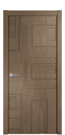 Дверь межкомнатная Капричио 01 Цвет Дуб Мускат Покрытие Шпон натуральный  Наличник L 75 Цена 64550