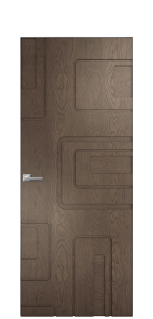 Дверь межкомнатная Капричио 01 Цвет Дуб Марракеш Покрытие Шпон натуральный  Наличник Скрытый короб хром Цена 62350