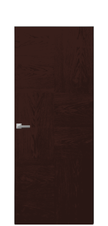 Дверь межкомнатная Юнит 06 Цвет Мореный Дуб Покрытие Шпон натуральный  Наличник Скрытый короб хром Цена 55850