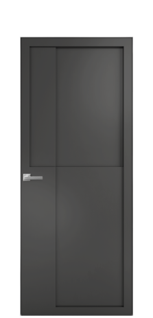 Дверь межкомнатная Подио 02 Цвет Антрацит Покрытие Эмаль  Наличник Скрытый короб хром Цена 51143