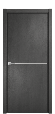 Дверь межкомнатная Slot 10-001 Цвет Камень темный Покрытие ПВХ ФАКТУРНЫЕ Наличник L 75 Цена 31200