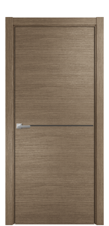 Дверь межкомнатная Slot 10-001 Цвет Дуб Кофе Покрытие Шпон масло  Наличник L 75 Цена 51375