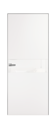 Дверь межкомнатная Ветро 11 Цвет Вайт Покрытие ПВХ SOFT (ПЭТ) Наличник Скрытый короб хром Цена 41000