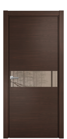 Дверь межкомнатная Ветро 11 Цвет Каштановый Орех Покрытие Шпон натуральный  Наличник L 75 Цена 56700