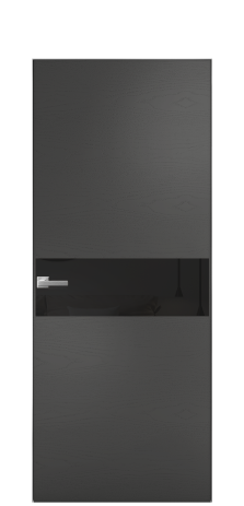 Дверь межкомнатная Ветро 11 Цвет Ясень Антрацит Покрытие Шпон крашеный  Наличник Скрытый короб хром Цена 47850