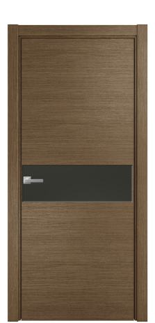 Дверь межкомнатная Ветро 11 Цвет Дуб Шоколад Покрытие Шпон масло  Наличник L 75 Цена 54275