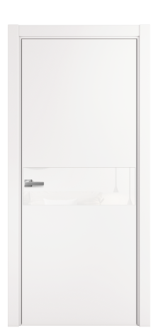 Дверь межкомнатная Vetro 11 Цвет Вайт Покрытие ПВХ SOFT (ПЭТ) Наличник L 75 Цена 34100