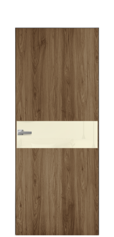 Дверь межкомнатная Vetro 11 Цвет Орех классический Покрытие ПВХ ПОД ДЕРЕВО Наличник Скрытый короб хром Цена 41000