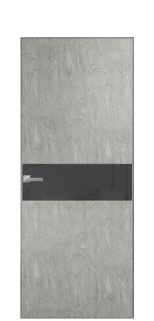 Дверь межкомнатная Vetro 11 Цвет Скол камня грей Покрытие ПВХ ФАКТУРНЫЕ Наличник Скрытый короб хром Цена 41000