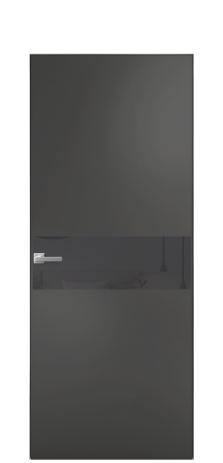 Дверь межкомнатная Vetro 11 Цвет Антрацит Покрытие Эмаль  Наличник Скрытый короб хром Цена 47048