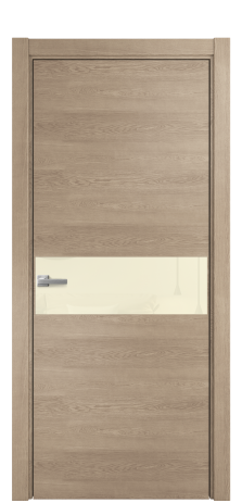 Дверь межкомнатная Vetro 11 Цвет Дуб Песочный Покрытие Шпон натуральный  Наличник L 75 Цена 51650