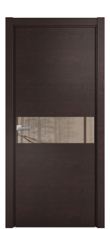 Дверь межкомнатная Vetro 11 Цвет Мореный Дуб Покрытие Шпон натуральный  Наличник L 75 Цена 52150