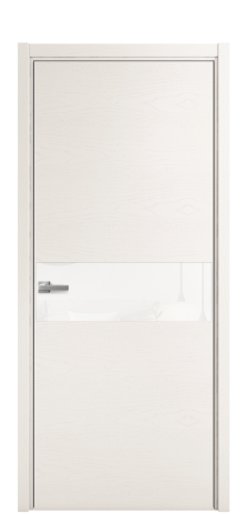 Дверь межкомнатная Vetro 11 Цвет Ясень Молочный Покрытие Шпон крашеный  Наличник L 50 Цена 48775