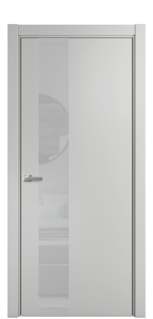 Дверь межкомнатная Ветро 14 Цвет Телегрей Покрытие Эмаль  Наличник L 75 Цена 46325