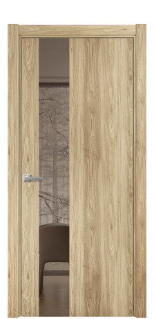 Дверь межкомнатная Ветро 14 Цвет Орех светлый Покрытие ПВХ ПОД ДЕРЕВО Наличник L 75 Цена 34600